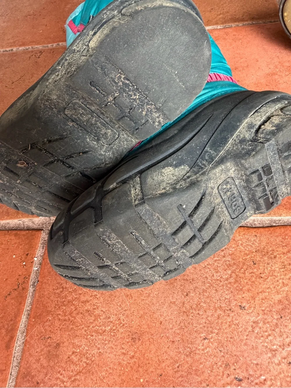 Sorel Teal and Pink Kids' Winter Snow Boots